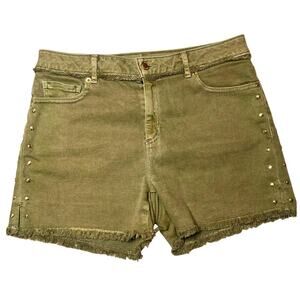 ✨ Michael Kors Studded Frayed Hem Denim Shorts – Size 8